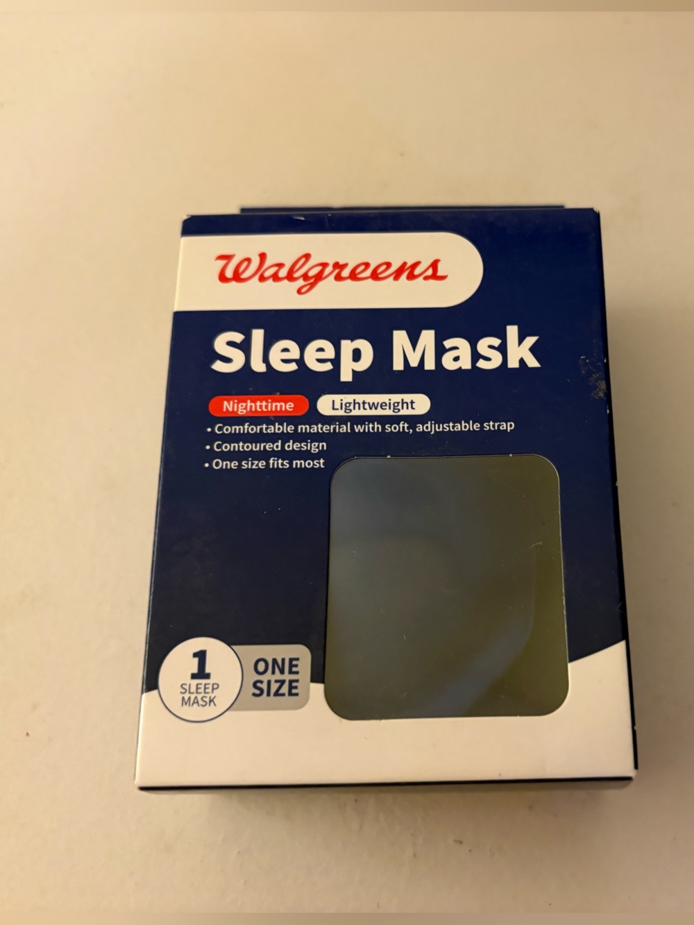 Walgreens Sleep Mask in Navy and White